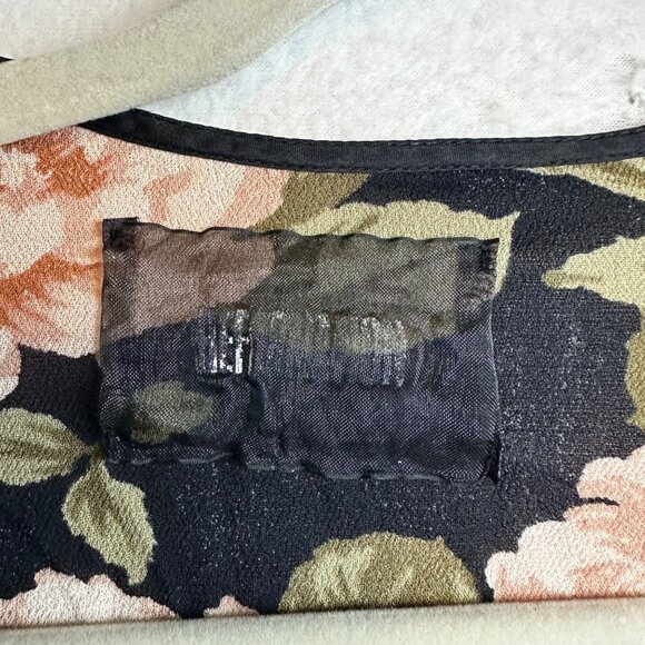 Reformation Dark Floral Wrap Dress Womens Small Deep V Whimsigoth Cottage Mini - Picture 5 of 13